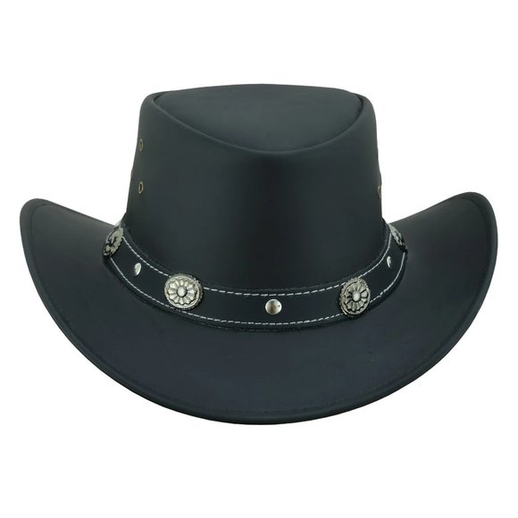 Water Resistant Leather Cowboy/ Cowgirl Western Hat. Matt Finish real Leather main image 12